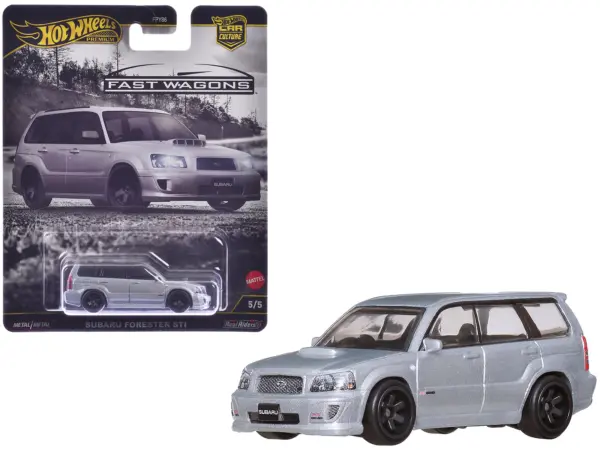 Subaru Forester STI Silver Metallic "Fast Wagons" Series Diecast Model Car by Hot Wheels #1
