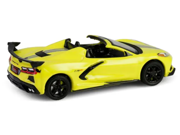 2022 Chevrolet Corvette C8.R Convertible Yellow with Silver Stripes "Barrett-Jackson" Series 15 1/64 Diecast Model Car by Greenlight #3