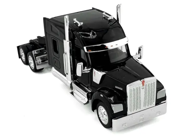Kenworth W990 with Stand Up Sleeper Cab Black 1/87 (HO) Plastic Model Car by HO Logistics #2