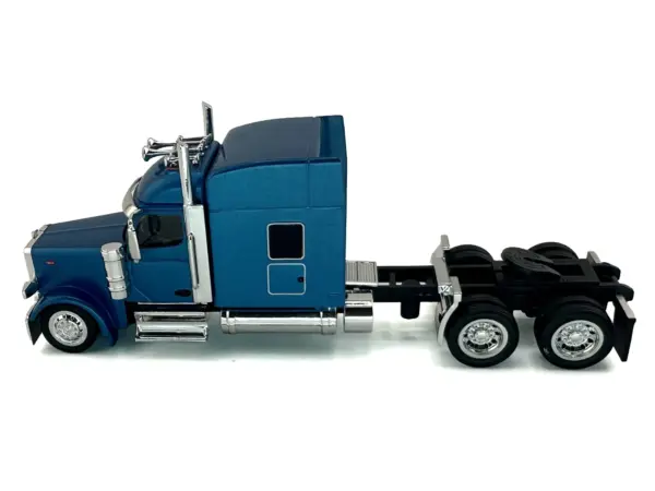 Peterbilt 589 with Stand Up Sleeper Cab Blue Metallic 1/87 (HO) Plastic Model Car by HO Logistics #2