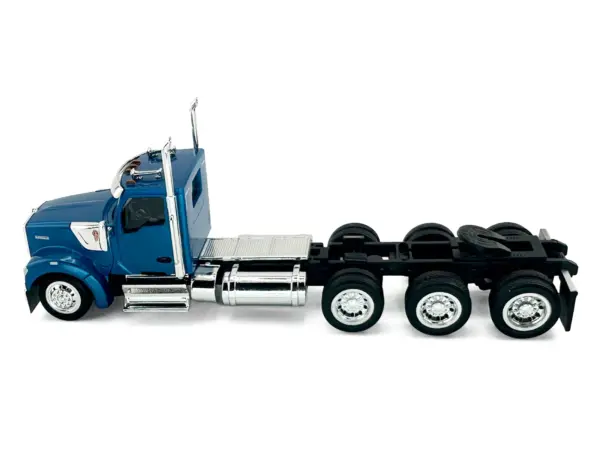 Kenworth W990 3-Axel Day Cab Blue Metallic 1/87 (HO) Plastic Model Car by HO Logistics #2