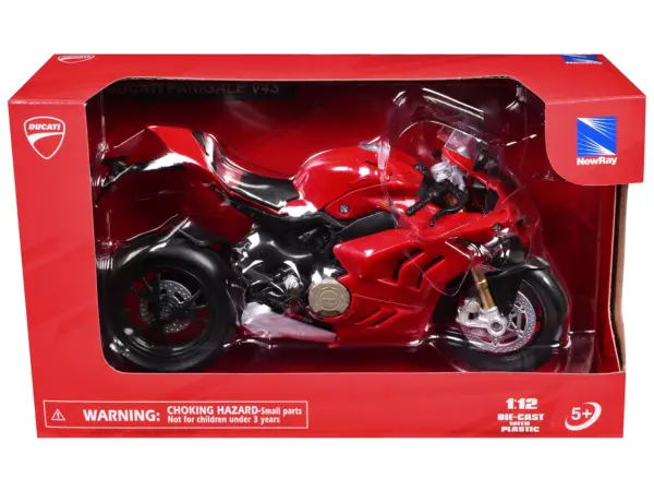 Ducati Panigale V4S Motorcycle Red 1/12 Diecast Motorcycle Model by New Ray #1
