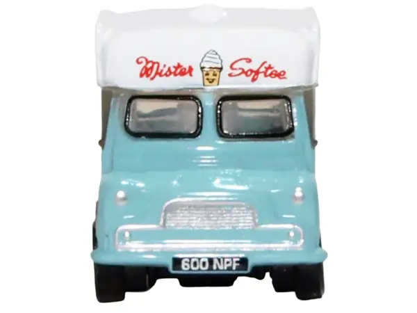 Bedford CA Ice Cream Van "Mister Softee" Light Blue with White Top 1/148 (N) Scale Diecast Model Car by Oxford Diecast #3