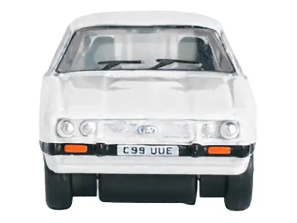Ford Capri Mk3 RHD (Right Hand Drive) Diamond White with Black Stripes 1/148 (N) Scale Diecast Model Car by Oxford Diecast #3
