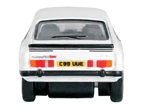 Ford Capri Mk3 RHD (Right Hand Drive) Diamond White with Black Stripes 1/148 (N) Scale Diecast Model Car by Oxford Diecast #4