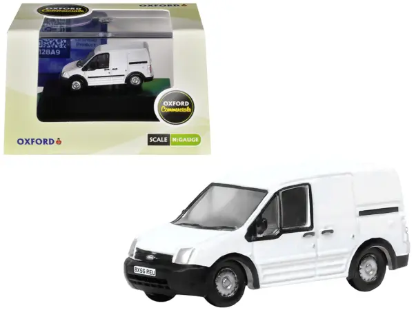 Ford Transit Connect Van RHD (Right Hand Drive) Frozen White 1/148 (N) Scale Diecast Model Car by Oxford Diecast #1