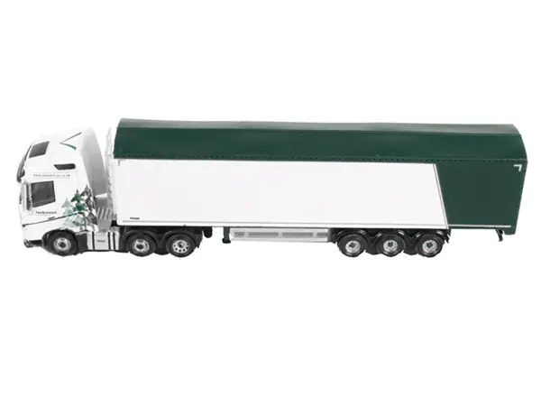 Volvo FH4 Truck RHD (Right Hand Drive) with Walking Floor Trailer "AW Jenkinson" White with Graphics 1/148 (N) Scale Diecast Model Car by Oxford Diecast #2