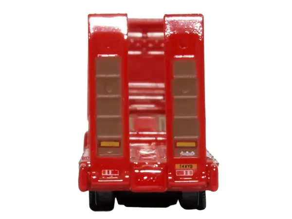 Scania T-Cab Truck RHD (Right Hand Drive) with Lowboy Trailer "Sandy Kydd" Red with Stripes 1/148 (N) Scale Diecast Model Car by Oxford Diecast #4