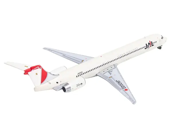 McDonnell Douglas MD-90 Commercial Aircraft "Japan Airines" (JA002D) White with Red Tail 1/400 Diecast Model Airplane by GeminiJets #4
