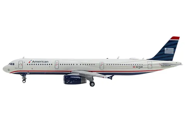 Airbus A321 Commercial Aircraft "American Airlines - US Airways Heritage Jet" (N578UW) White with Blue Tail 1/400 Diecast Model Airplane by GeminiJets #3