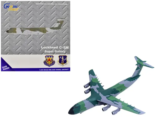 Lockheed C-5M Super Galaxy Transport Aircraft "New York Air National Guard 105th Airlift Wing Stewart Air National Guard Base" United States Air Force (68-0226) Green Camouflage "Gemini Macs" Series 1/400 Diecast Model Airplane by GeminiJets #1
