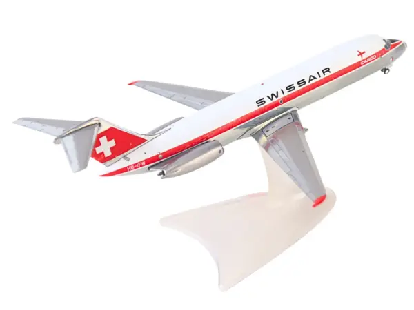 Douglas DC-9-30F Commercial Aircraft "Swissair" (HB-IFW) White with Red Stripes 1/200 Diecast Model Airplane by Herpa #3