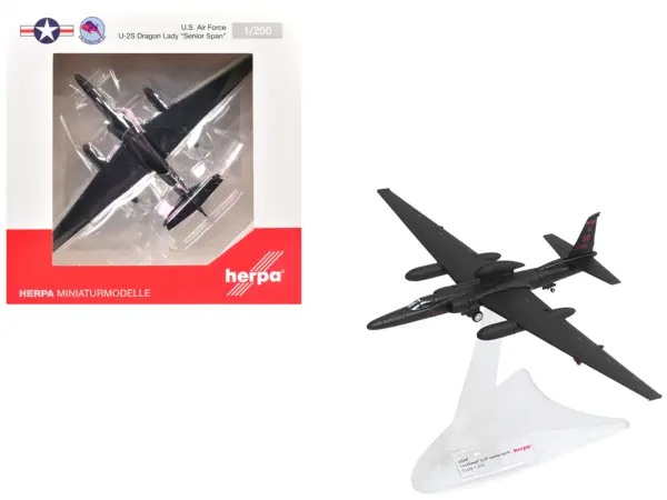 Lockheed U-2S Dragon Lady Aircraft "Senior Span 99th Reconnaissance Squadron 9th Reconnaissance Wing" (80-1084) United States Air Force 1/200 Diecast Model by Herpa #1