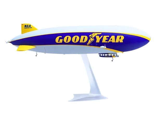 Zeppelin NT Aircraft "Goodyear Blimp - Wingfoot One" (N1A) Gray and Blue with Yellow Stripes 1/200 Diecast Model by Herpa #3