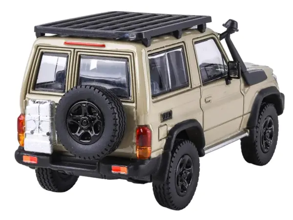 2023 Toyota Land Cruiser 71 Sandy Taupe "70th Anniversary" with Roofrack 1/64 Diecast Model Car by Paragon #4