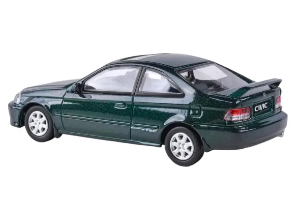 1999 Honda Civic Si EM1 Clover Green Pearl Metallic with Sunroof 1/64 Diecast Model Car by Paragon #2