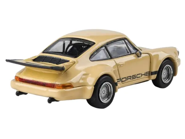 Porsche 911 Carrera RSR 3.0 Sahara Beige with Black Stripes 1/64 Diecast Model Car by Paragon #3