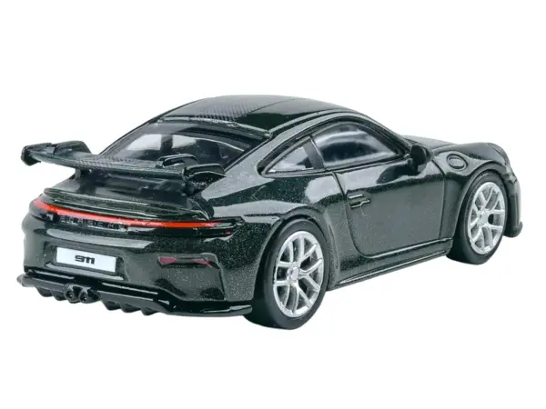 2025 Porsche 911 GT3 (992.2) Oak Green Metallic Neo with Carbon Stripe 1/64 Diecast Model Car by Paragon #3