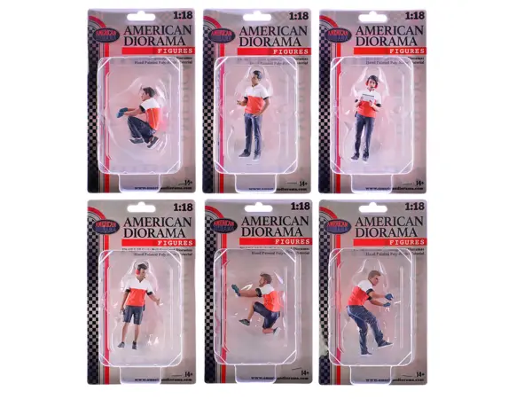 "Race Crew" 6 piece Figure Set for 1/18 scale models by American Diorama #3