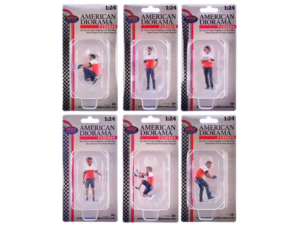 "Race Crew" 6 piece Figure Set for 1/24 Scale Models by American Diorama #3