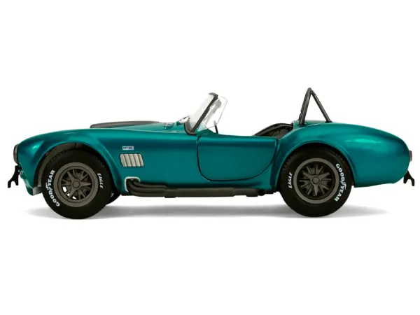 Shelby Cobra 427 MKII Teal Metallic with Gray Stripes "Pink Slips" Series 1/18 Diecast Model Car by Jada #3
