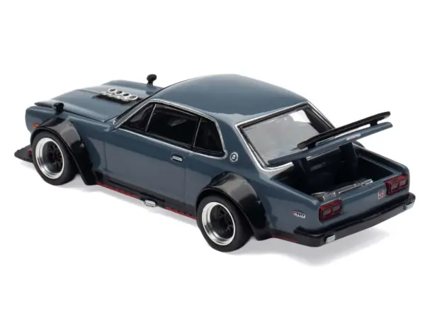 Skyline GT-R V8 Drift "Hakosuka" RHD (Right Hand Drive) Gray "Tokyo Auto Salon Hong Kong 2025" Special Edition 1/64 Diecast Model Car by Pop Race #5