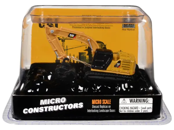 CAT Caterpillar 320 Hydraulic Excavator Grapple Yellow "Micro-Constructor" Series Diecast Model by Diecast Masters #1