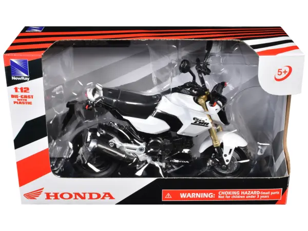 Honda GROM Motorcycle White 1/12 Diecast Model by New Ray #3