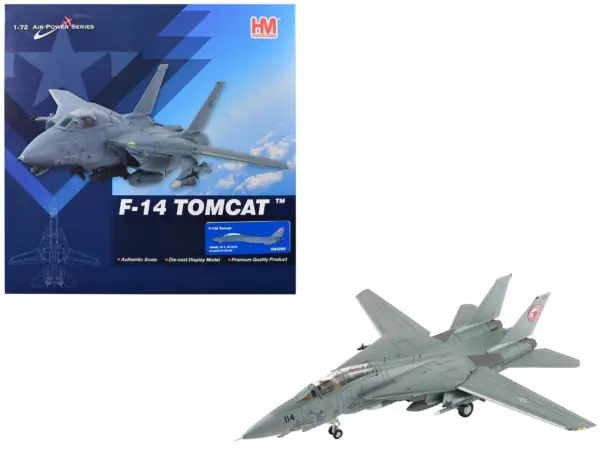 Grumman F-14A Tomcat Fighter Aircraft "VF-1 (with Optional Decals)" United States Navy "Air Power Series" 1/72 Diecast Model by Hobby Master #1
