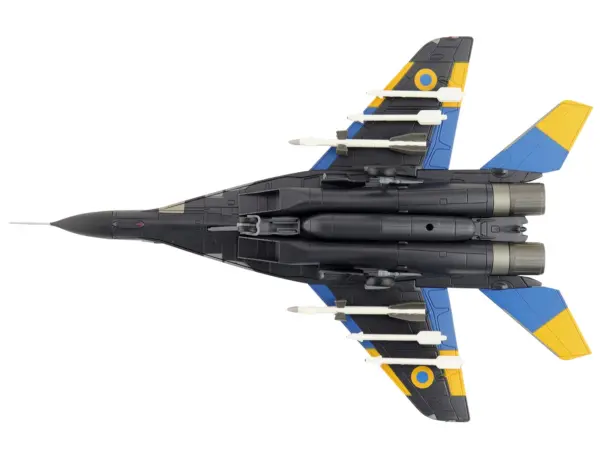 Mikoyan MIG-29 Fulcrum Aircraft "Ghost of Kyiv 40th Tactical Aviation Brigade Vasylkiv Air Base" (2023) Ukrainian Air Force "Air Power Series" 1/72 Diecast Model by Hobby Master #5