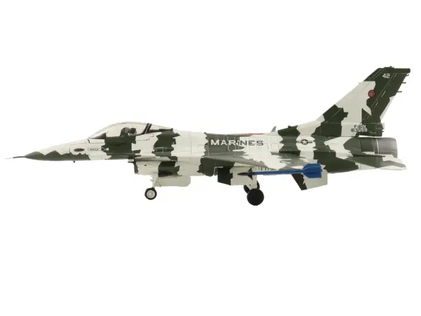 General Dynamics F-16N Fighting Falcon Fighter Aircraft "163269 U.S. Navy Fighter Weapons School" (1990s) United States Marine Corps "Air Power Series" 1/72 Diecast Model by Hobby Master #2