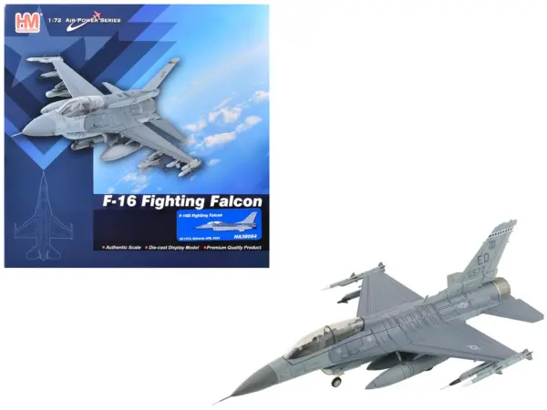 Lockheed F-16D Fighting Falcon Fighter Aircraft "85-1572 Edwards Air Force Base" (2024) United States Air Force "Air Power Series" 1/72 Diecast Model by Hobby Master #1