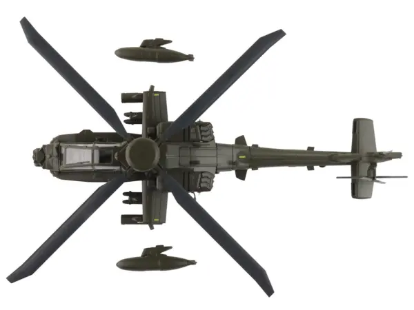 Boeing AH-64E Apache Echo Attack Helicopter "ZM714 Middle Wallop" (2022) British Army "Air Power Series" 1/72 Diecast Model by Hobby Master #4