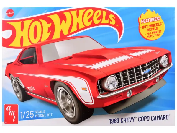 Skill 2 Model Kit 1969 Chevrolet COPO Camaro "Hot Wheels" 1/25 Scale Model by AMT #1