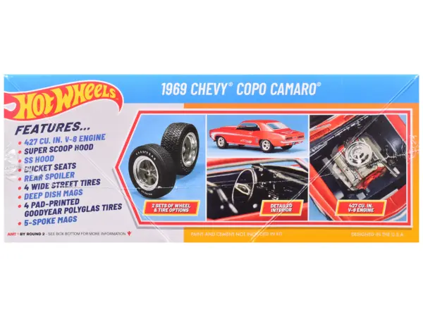 Skill 2 Model Kit 1969 Chevrolet COPO Camaro "Hot Wheels" 1/25 Scale Model by AMT #3