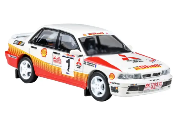 Mitsubishi Galant VR-4 RHD (Right Hand Drive) #1 Ross Dunkerton - Fred Gocentas Winner "APRC Rally Malaysia" (1991) 1/64 Diecast Model Car by Paragon Models #2