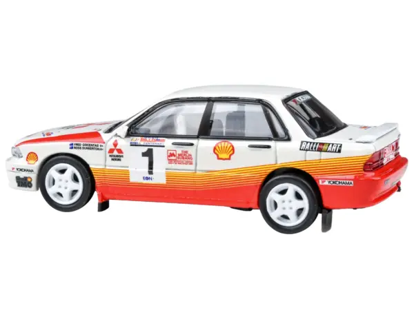 Mitsubishi Galant VR-4 RHD (Right Hand Drive) #1 Ross Dunkerton - Fred Gocentas Winner "APRC Rally Malaysia" (1991) 1/64 Diecast Model Car by Paragon Models #3