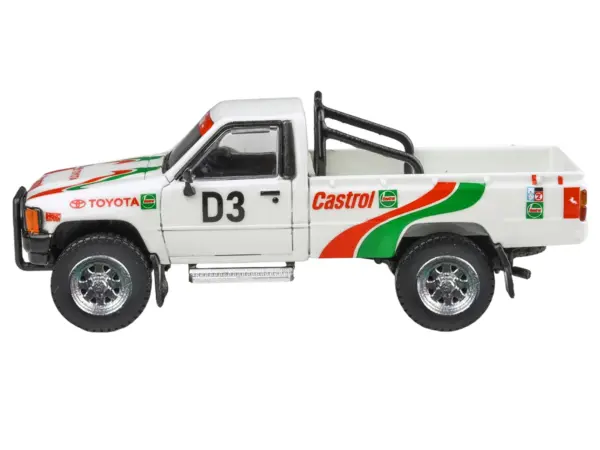 Toyota Hilux Pickup Truck #D3 "Castrol" White with Graphics "Rustenburg 400 Rally" (1995) 1/64 Diecast Model Car by Paragon Models #2