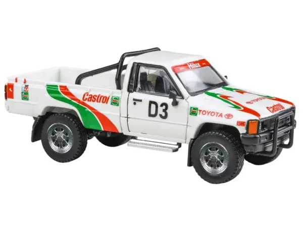 Toyota Hilux Pickup Truck #D3 "Castrol" White with Graphics "Rustenburg 400 Rally" (1995) 1/64 Diecast Model Car by Paragon Models #4