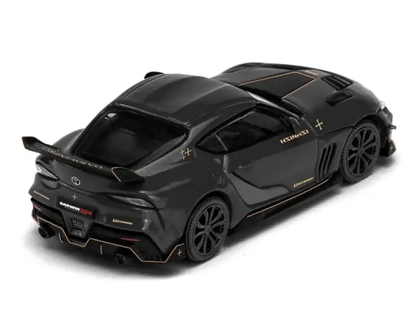 Toyota Supra DarwinPro Black with Gold Accents "Enigma Exclusive Edition" 1/64 Diecast Model Car by Pop Race #3