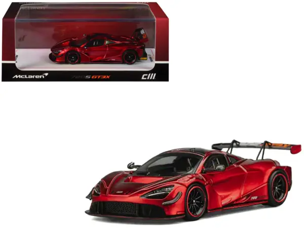 McLaren 720S GT3X Red Metallic 1/64 Diecast Model Car by CM Model #1