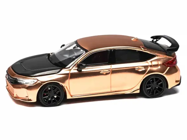 Honda Civic Type R (FL5) RHD (Right Hand Drive) Electroplating Copper Metallic with Carbon Hood "Hong Kong Toycar Salon 2025" "Senior 64" Series Limited Edition to 599 pieces Worldwide 1/64 Diecast Model Car by MotorHelix #2