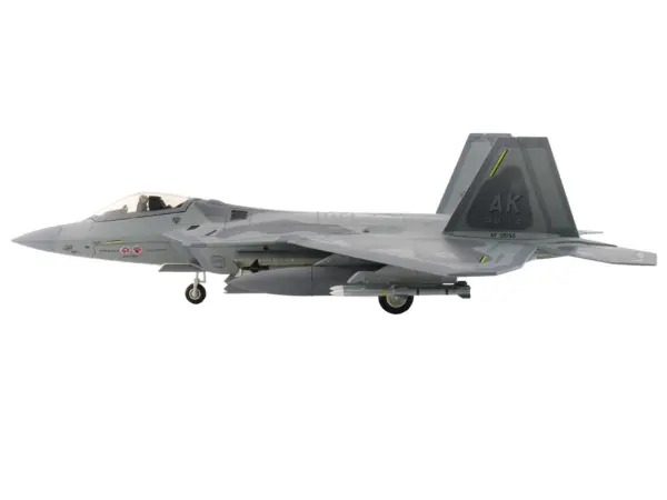 Lockheed F-22 Raptor Stealth Aircraft "09-4190 90th Fighter Squadron 100th Anniversary Elmendorf Air Base" (2017) United States Air Force "Air Power Series" 1/72 Diecast Model by Hobby Master #2
