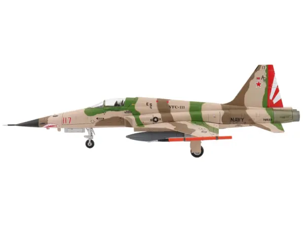 Northrop F-5N Tiger II Aircraft "Red 117 761533 Adversary Fighter VFC-111 Sundowners" United States Navy "Air Power Series" 1/72 Diecast Model by Hobby Master #2