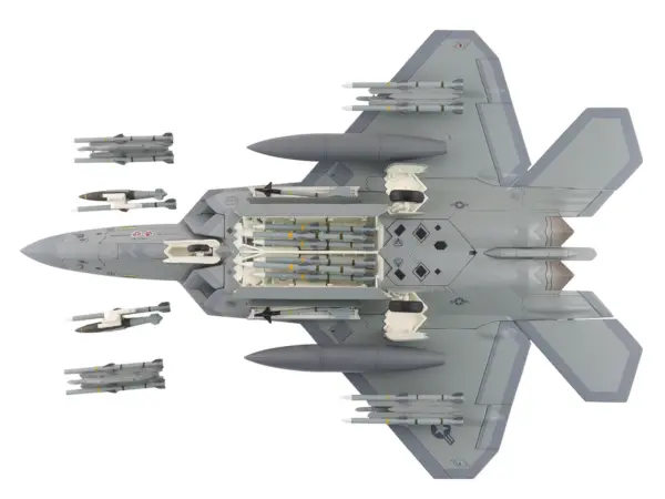 Lockheed F-22 Raptor Stealth Aircraft "09-4190 90th Fighter Squadron 100th Anniversary Elmendorf Air Base" (2017) United States Air Force "Air Power Series" 1/72 Diecast Model by Hobby Master #5