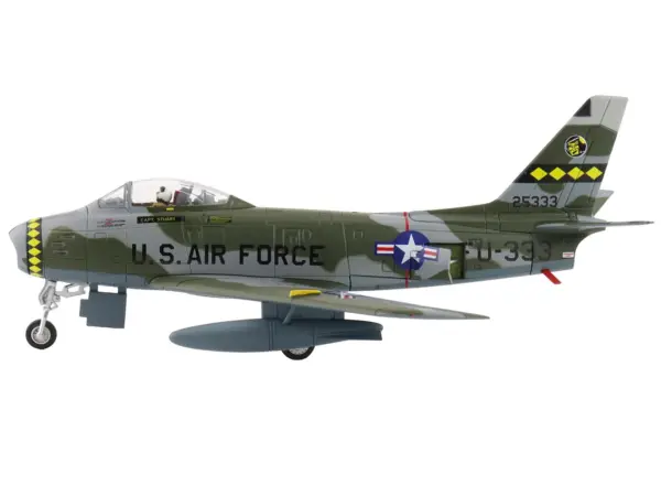 North American F-86F Sabre Fighter Aircraft "25333 461st Fighter Day Squadron West Germany" (1955) United States Air Forces in Europe "Air Power Series" 1/72 Diecast Model by Hobby Master #2
