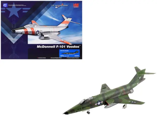 McDonnell RF-101A Voodoo Fighter Aircraft "54-1512 363rd Tactical Reconnaissance Wing Udorn Royal Thai Air Force Base" (1965) United States Air Force "Air Power Series" 1/72 Diecast Model by Hobby Master #1