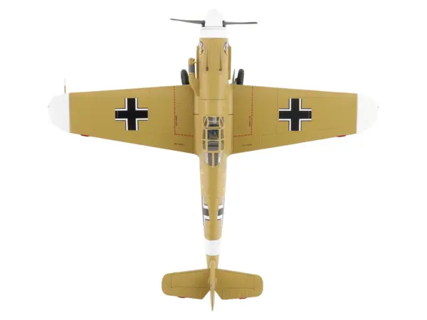 Messerschmitt Bf 109F-4 Fighter Aircraft "Marseille Yellow 14 3./JG27 Egypt" (1942) German Luftwaffe "Air Power Series" 1/48 Diecast Model by Hobby Master #4