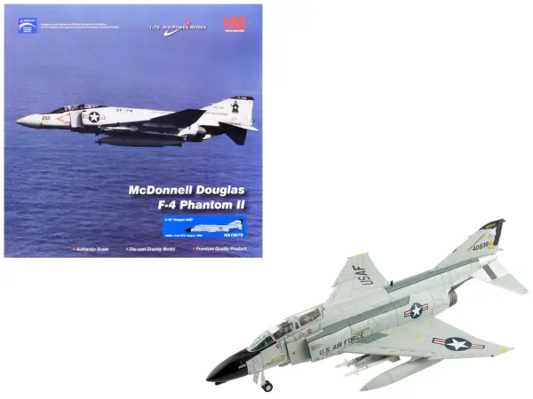 McDonnell Douglas F-4C Phantom II Fighter-Bomber Aircraft "40838 114th Tactical Fighter Training Squadron Oregon Air National Guard" (1980) United States Air Force "Air Power Series" 1/72 Diecast Model by Hobby Master #1