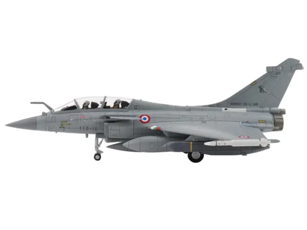 Dassault Rafale B Fighter Aircraft "113-IE/330 Libya" (2011) French Air Force "Air Power Series" 1/72 Diecast Model by Hobby Master #2